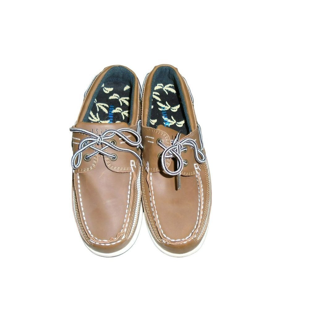 Island Surf Company COD Men's Boat Shoe Dark Brown 11011DBN - 8W